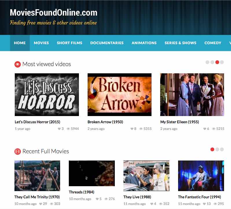 movies found online free feature films