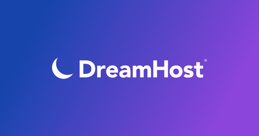 Dreamhost logo in close up
