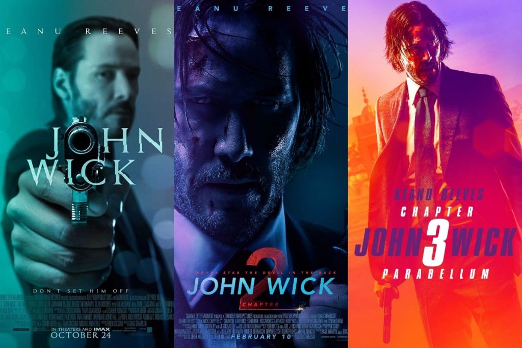 John Wick Movie Posters in order