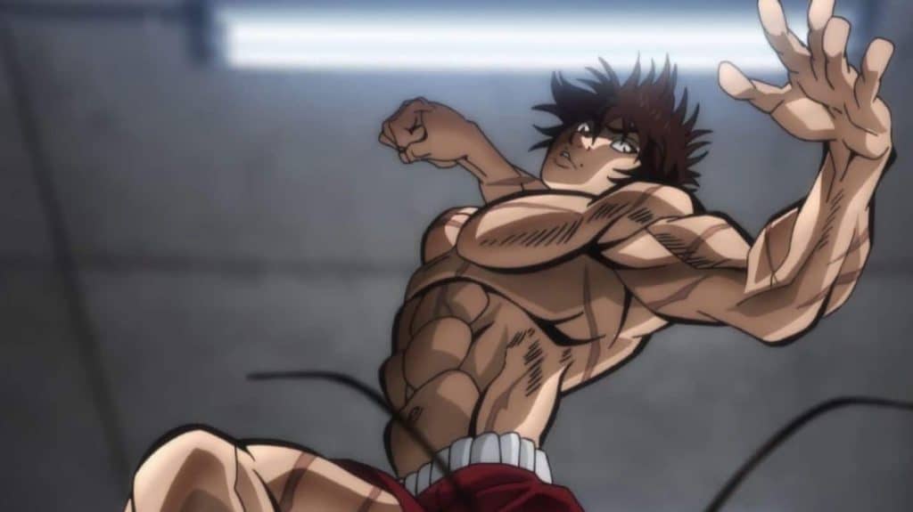 Baki throwing a punch