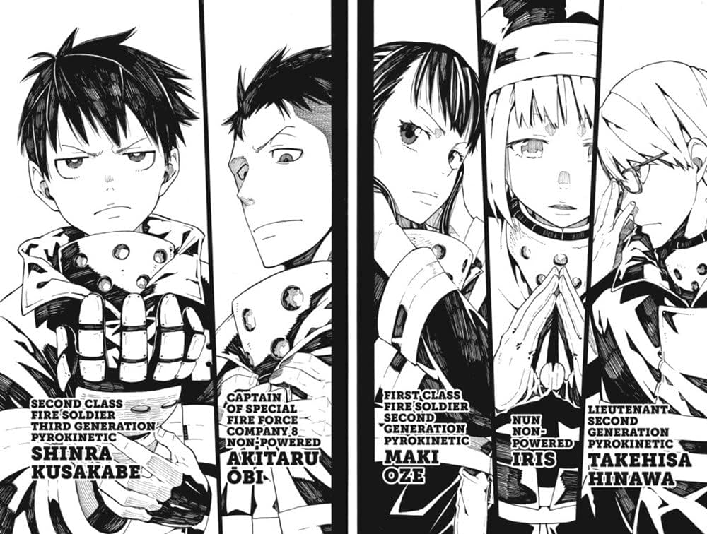 Character introduction in Fire Force manga