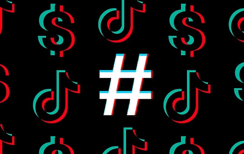 Hashtags on Tiktok banner