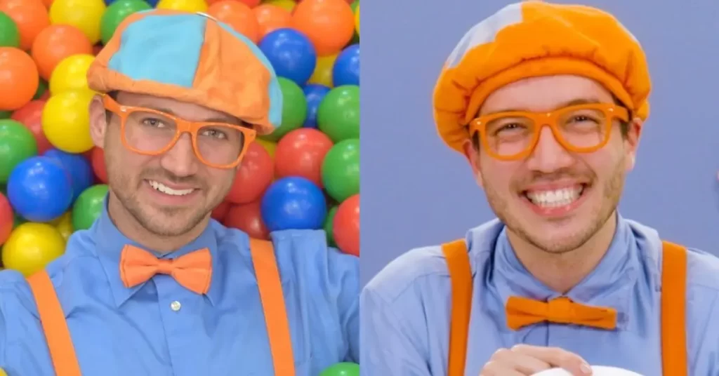 Blippi with orange glasses