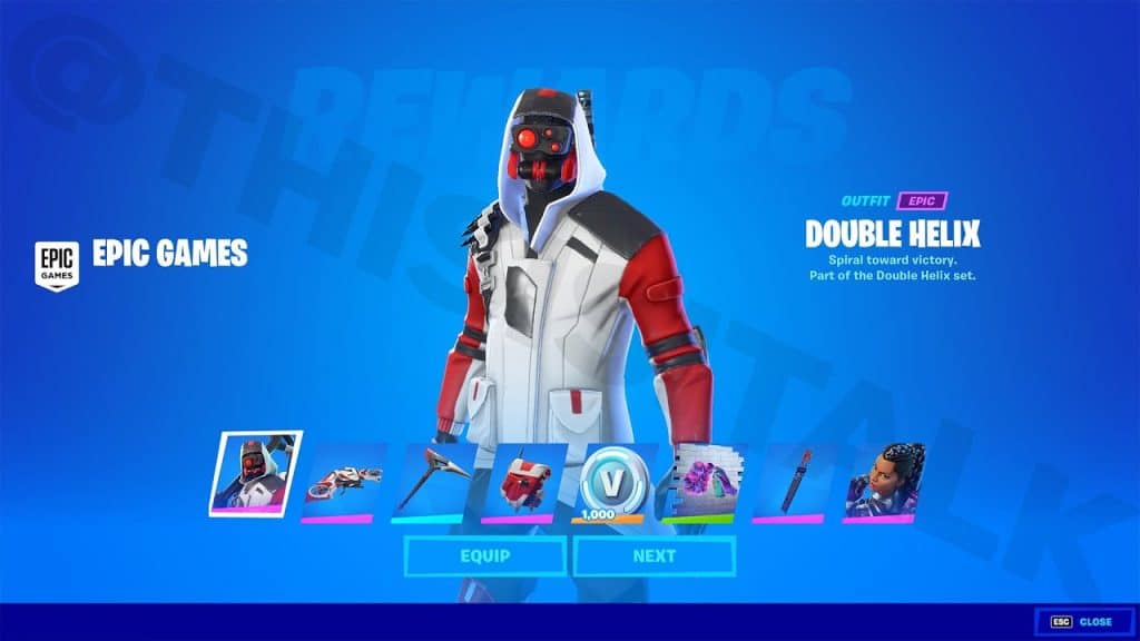 Rarest Fortnite Skins: Double Helix