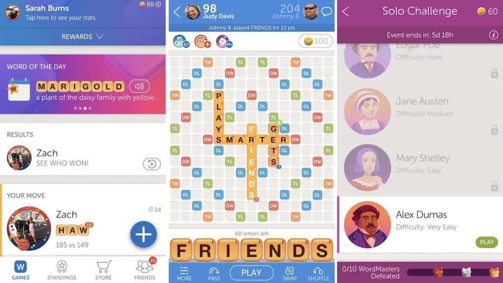 Games Like Wordle: Words With Friends 2