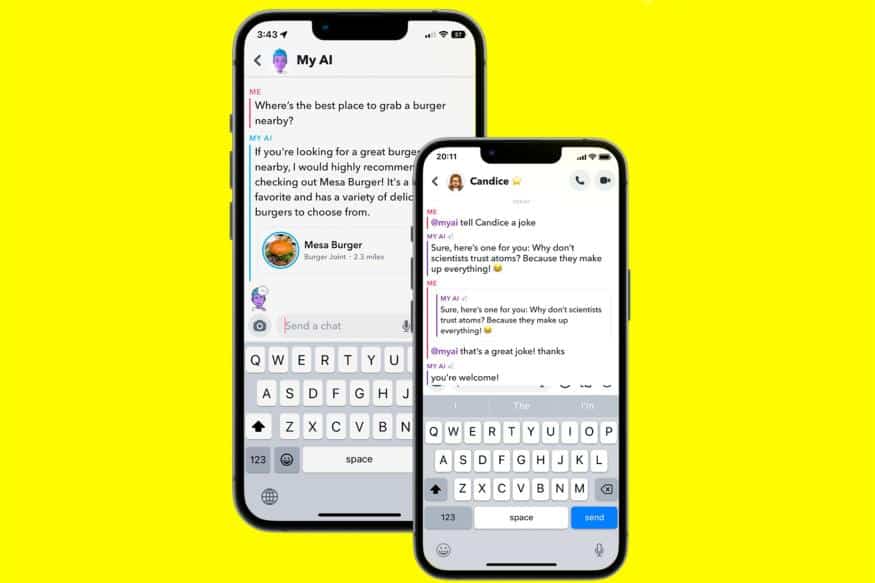 Snapchat AI on Phone Screen