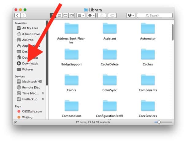 Downloads Folder on Mac