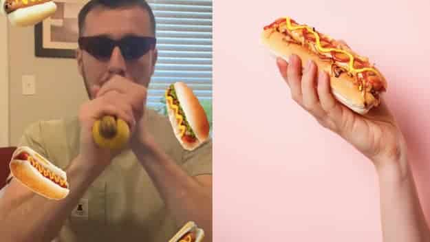 Person with Hotdog 