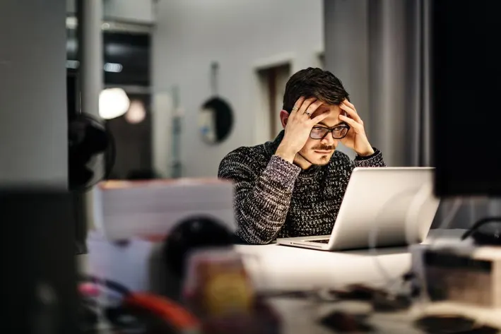 Man Struggling with Mental Health