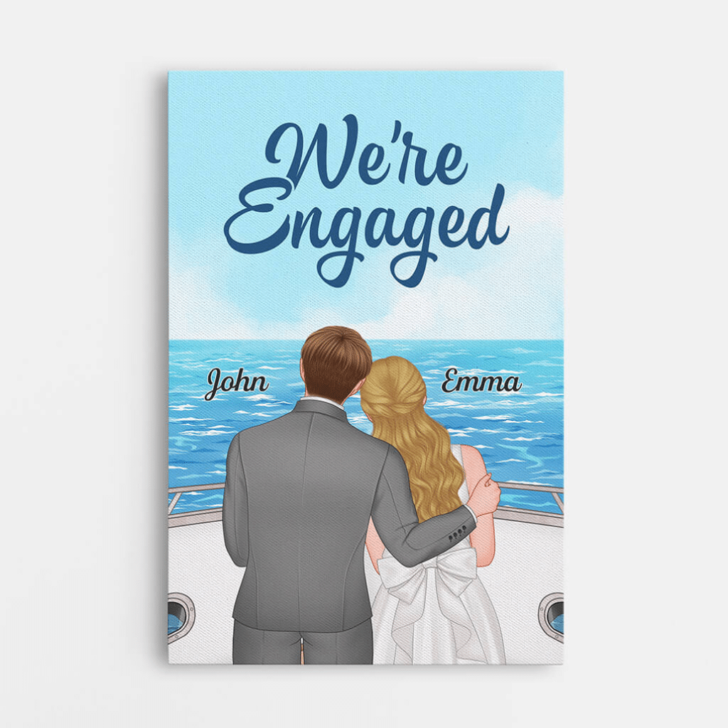 Buy Engagement Gifts for Couple Personalized Engagement Party Gifts for  Bride Picture Frame Date Names 8854 Online in India - Etsy
