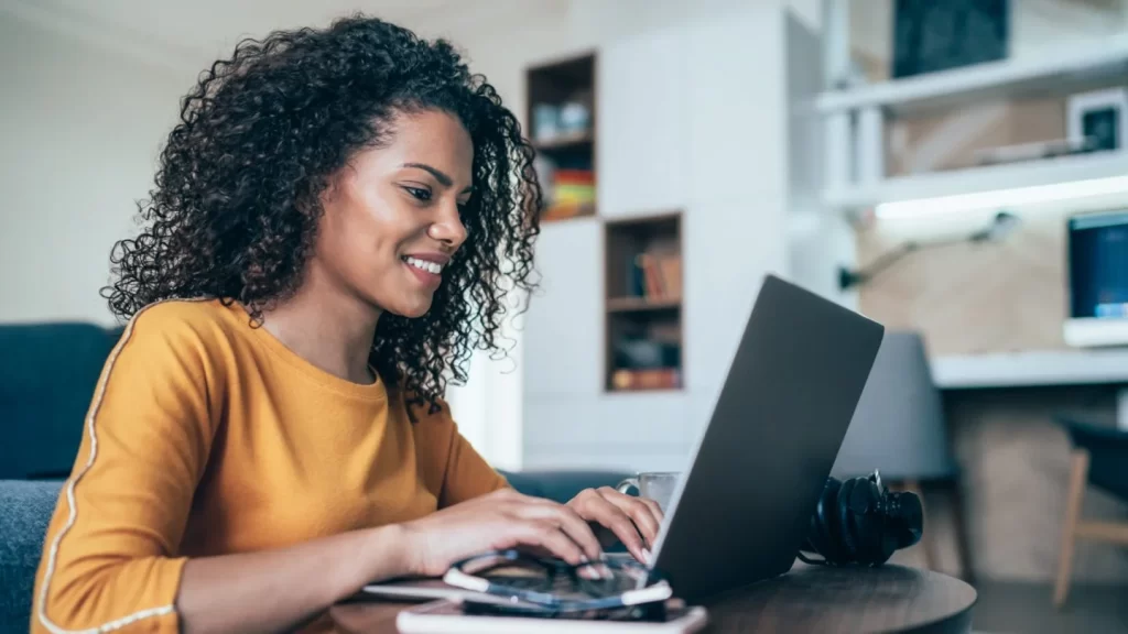 Girl Using Laptop