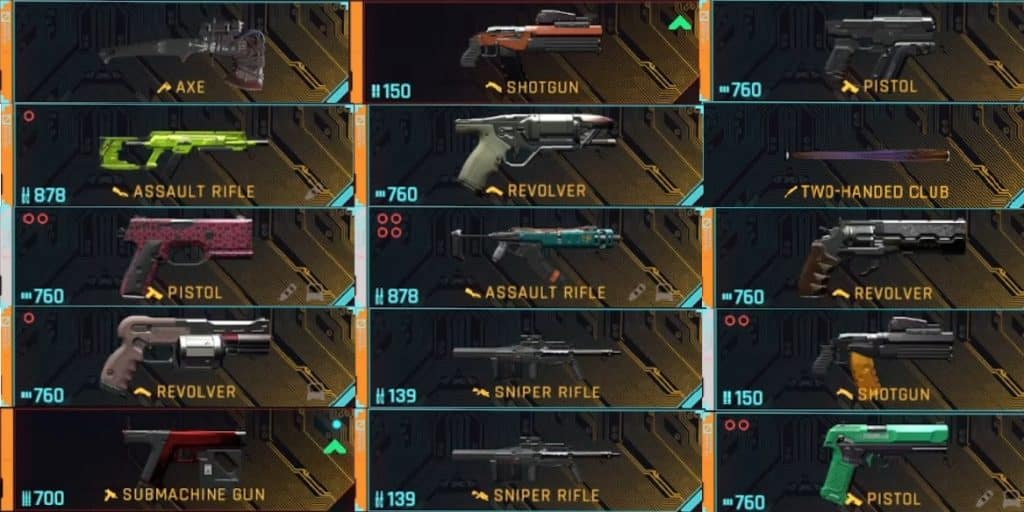 Best Builds Cyberpunk 2077: Weapons