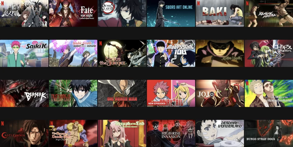 Anime on Netflix