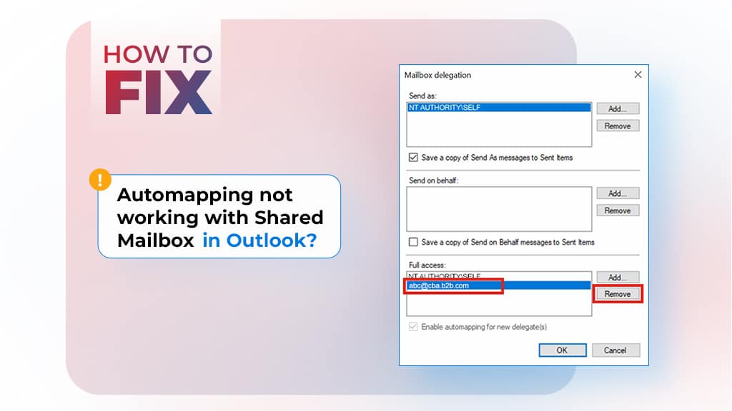 How to Fix “Automapping not working with Shared Mailbox” in Outlook?