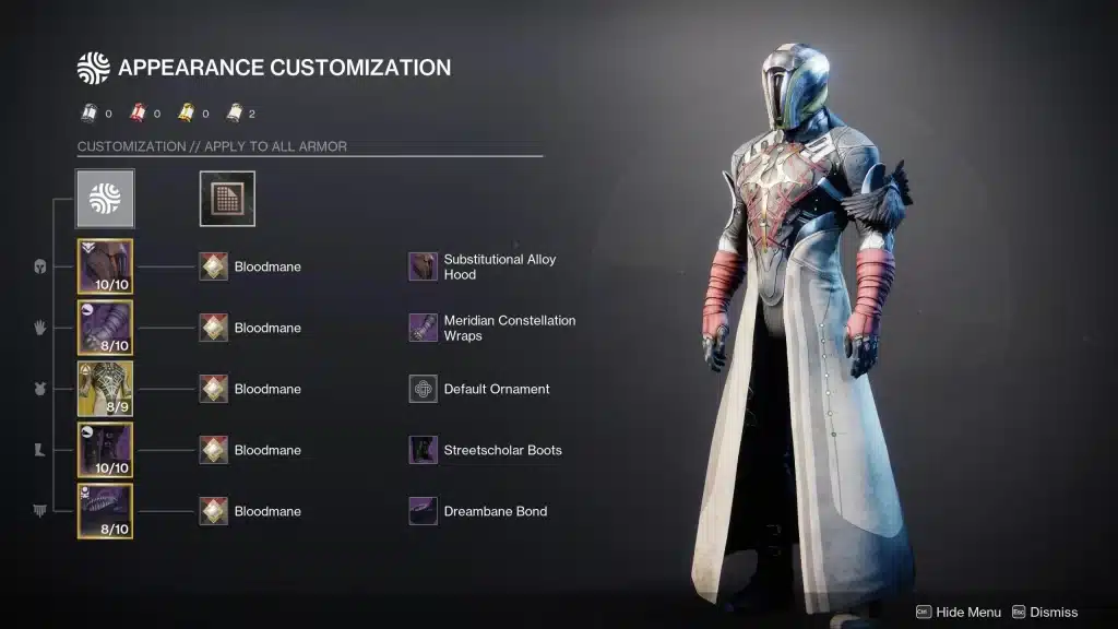 Appearance customization in Destiny 2