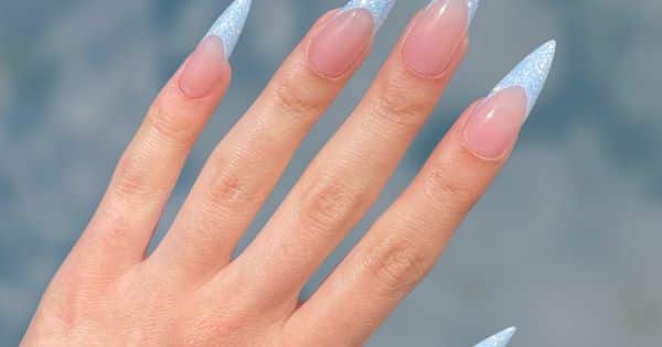 sky blue French tip 1.5