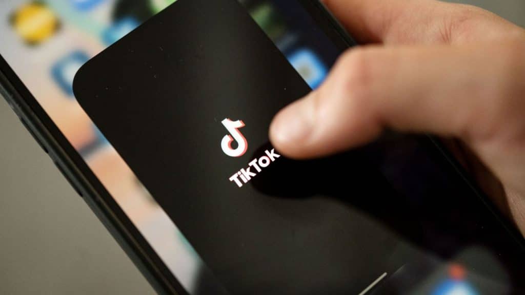 Tiktok on phone screen