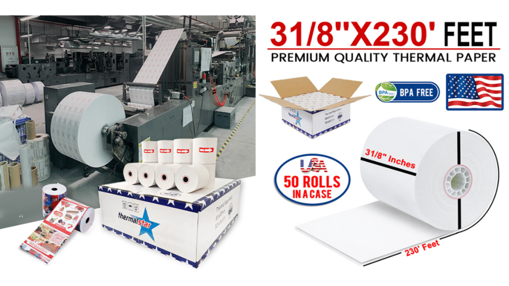 Clear Prints, No Fades 31/8 Thermal Paper Rolls for Business