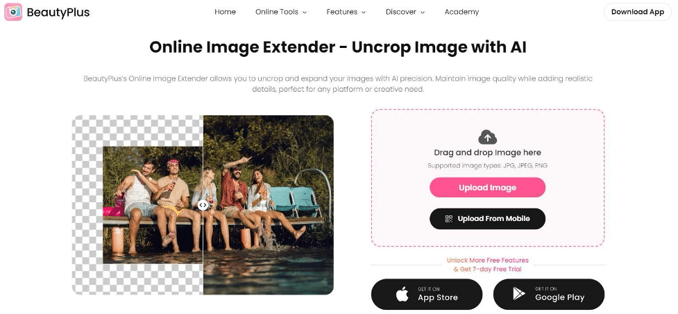 BeautyPlus AI Image Extender