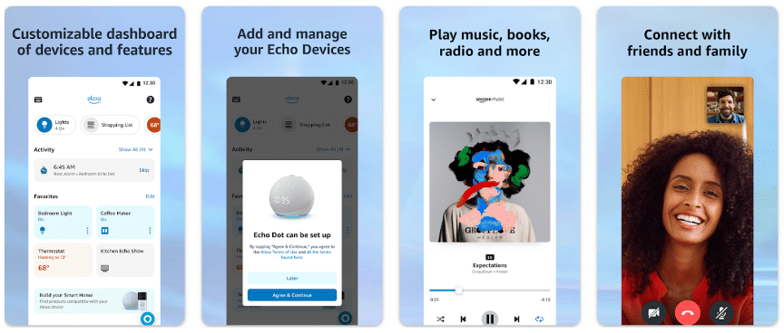 Amazon Alexa app screenshots from Google Play