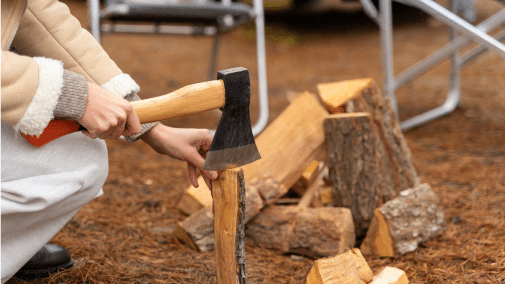 Using  Axes  and  Hatchets  Safely  While Camping