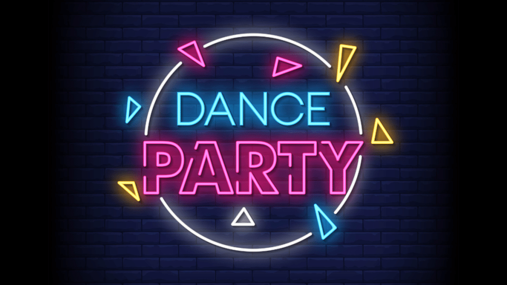 Dance the Night Away The Perfect Disco Night Neon Sign for Your Party