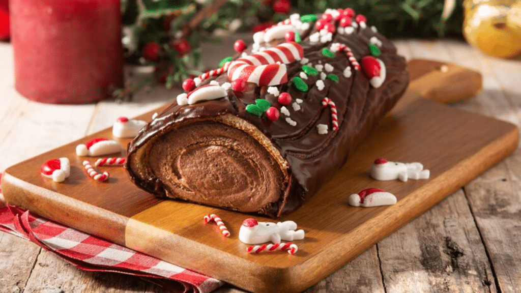 Indulge in the Festive Spirit with a Delicious Christmas Log Cake - Your Perfect Holiday Dessert