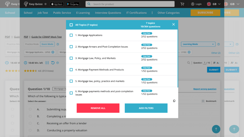 Prepare Easily for Your CeMAP 1 Mock Exam with Easy-Quizzz