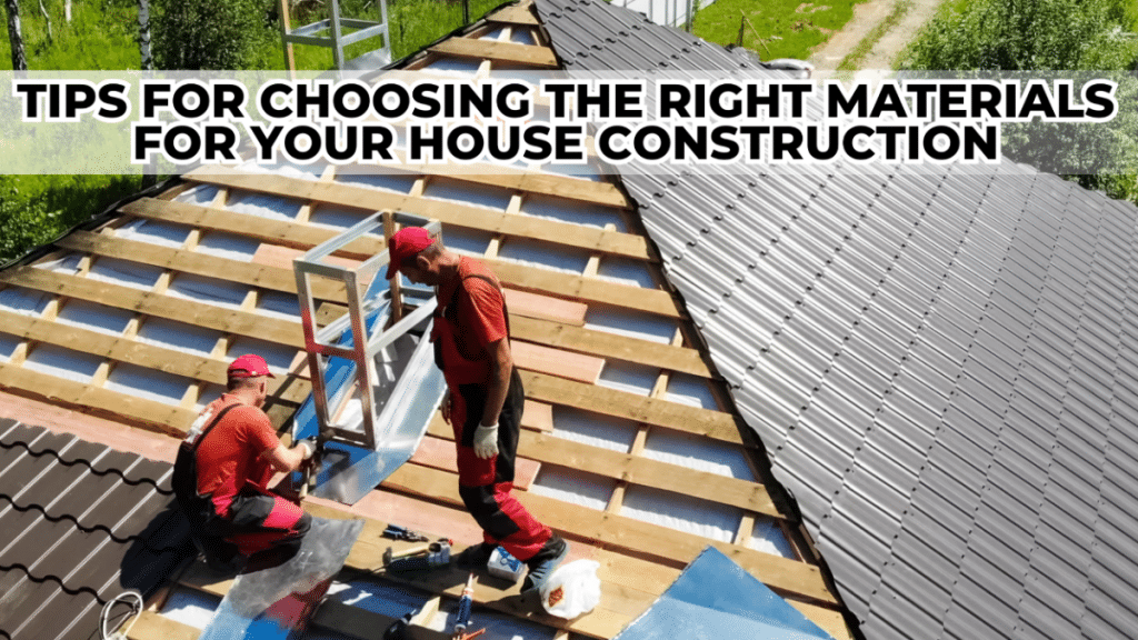 Tips for Choosing the Right Materials for Your House Construction