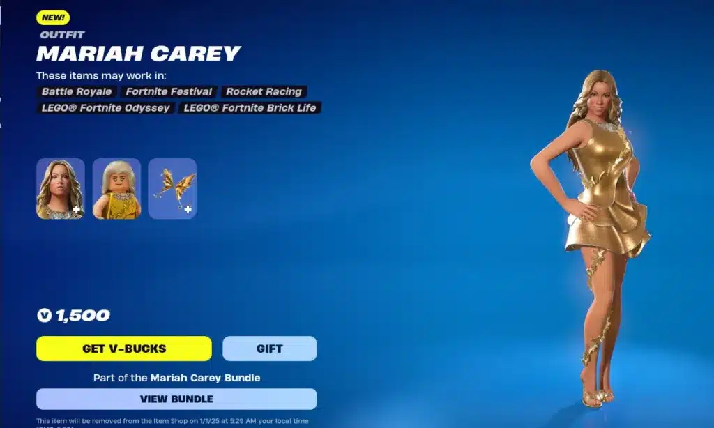 Mariah Carey Fortnite Skin: Fortnite Celebrity Skins