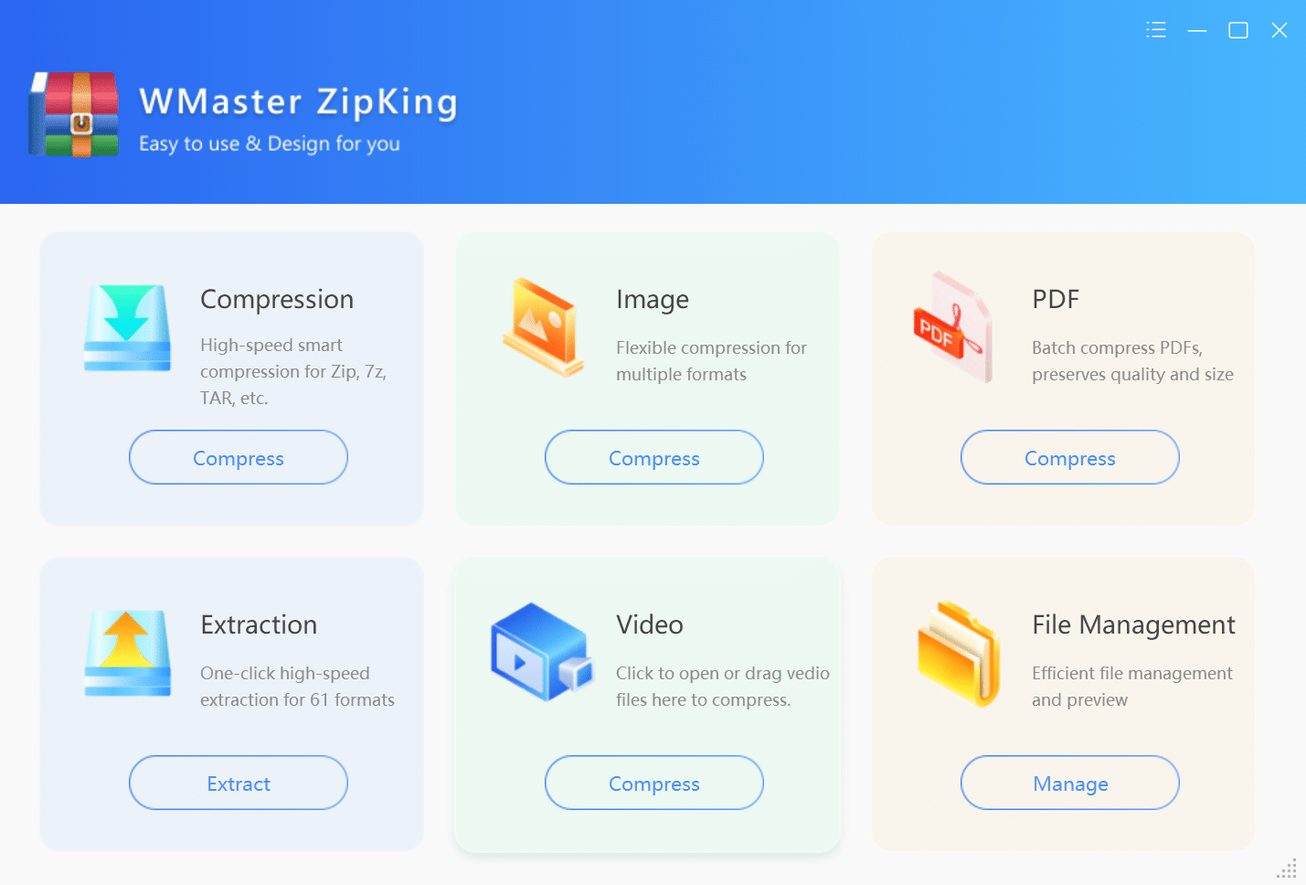WMaster ZipKing Free Zip Opener to Unzip Files Automatically In One Click - Section 3