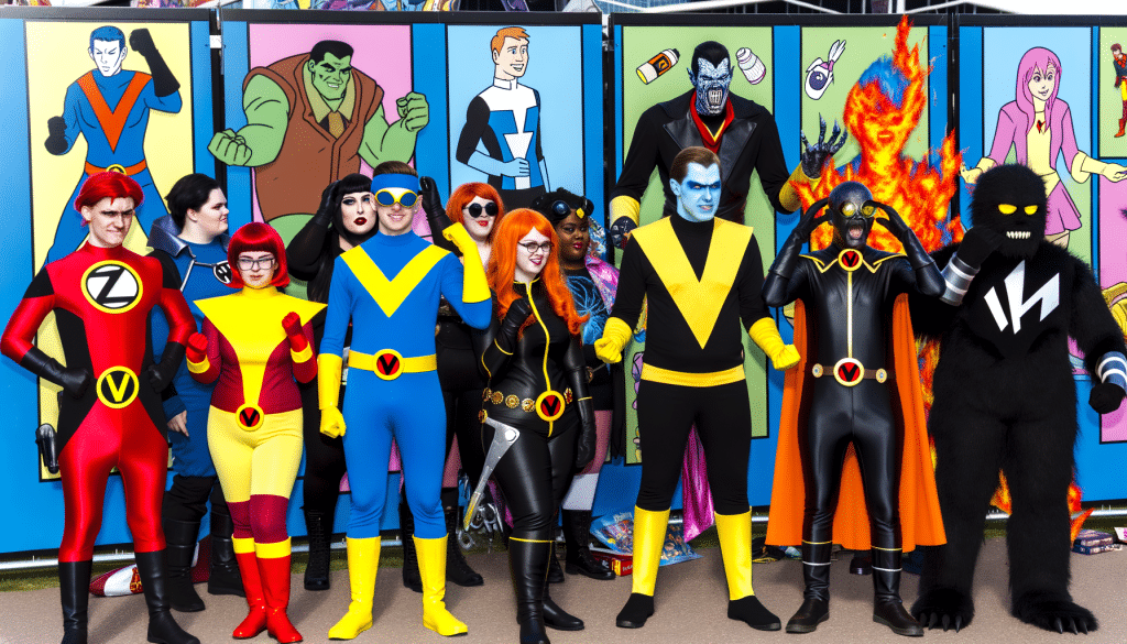 Invincible cosplay group at comic convention
