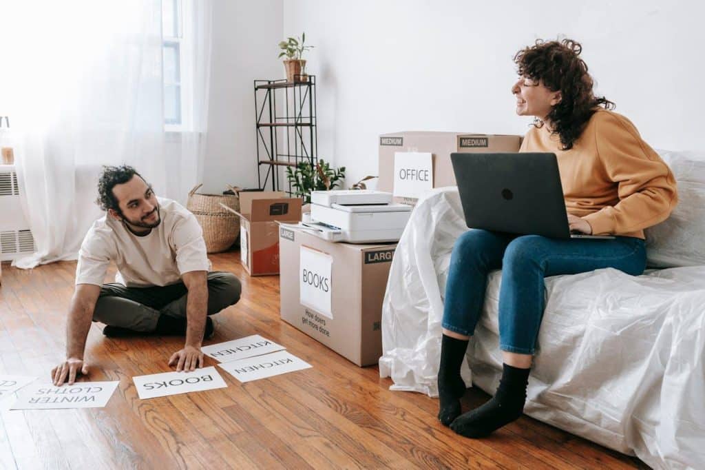 Moving boxes and furniture in Savannah, Georgia
