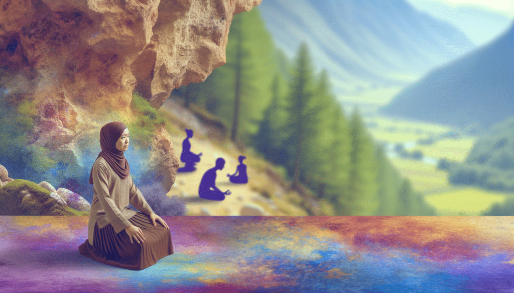 A serene, mindful yoga practice representing somatic yoga and body awareness