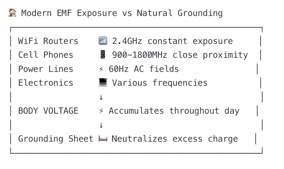 Modern EMF Exposure vs Natural Grounding