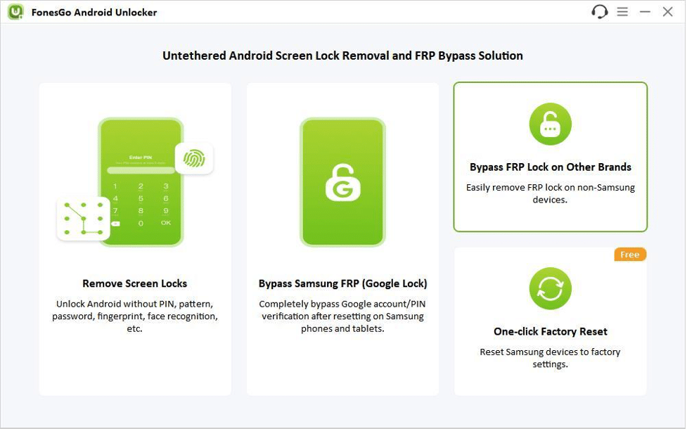 fonesgo-android-unlocker-main-interface