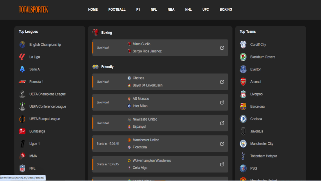 Top 10 Buffstreams Alternatives — Totalsportek and Streameast for Live Matches