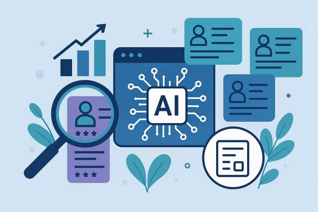 Artificial intelligence software analyzing resumes for candidate sourcing and recruitment