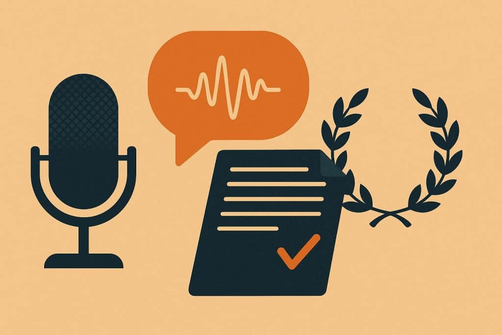 Microphone on podium symbolizing the power of authentic voice in impactful public speeches