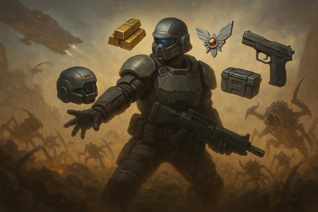 Helldivers 2 gameplay showing rare item acquisition tips and advanced equipment unlocks