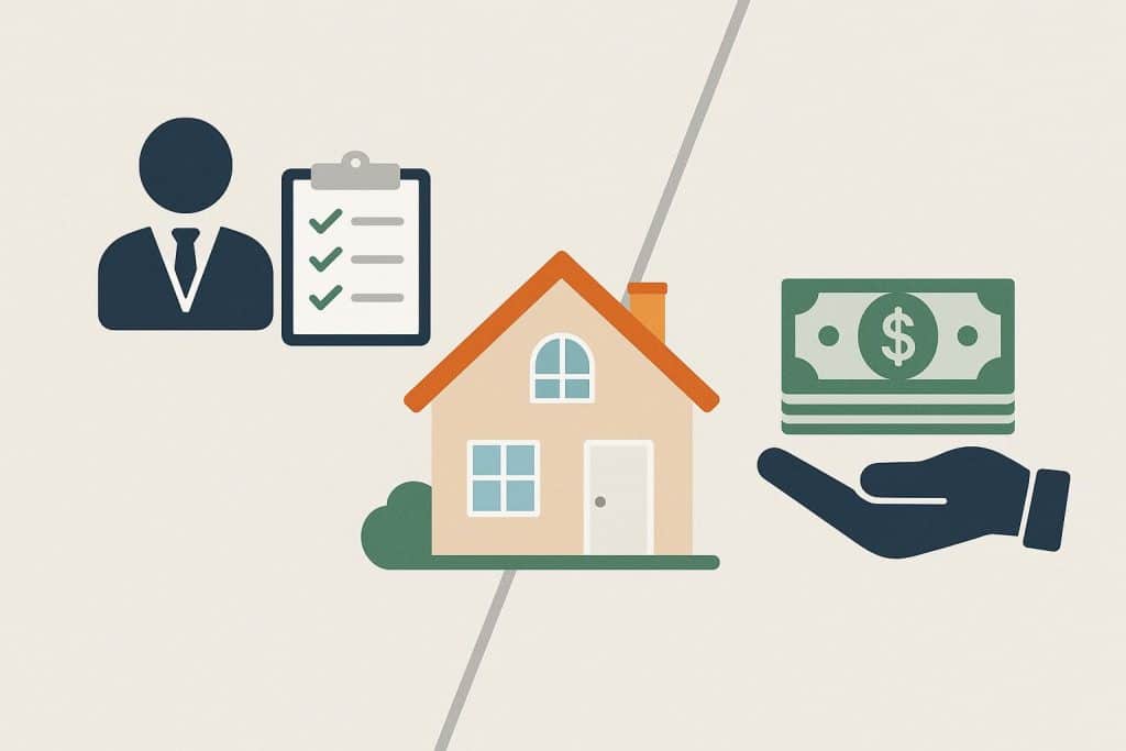 Comparison of traditional realtor services and cash home buyers in real estate transactions