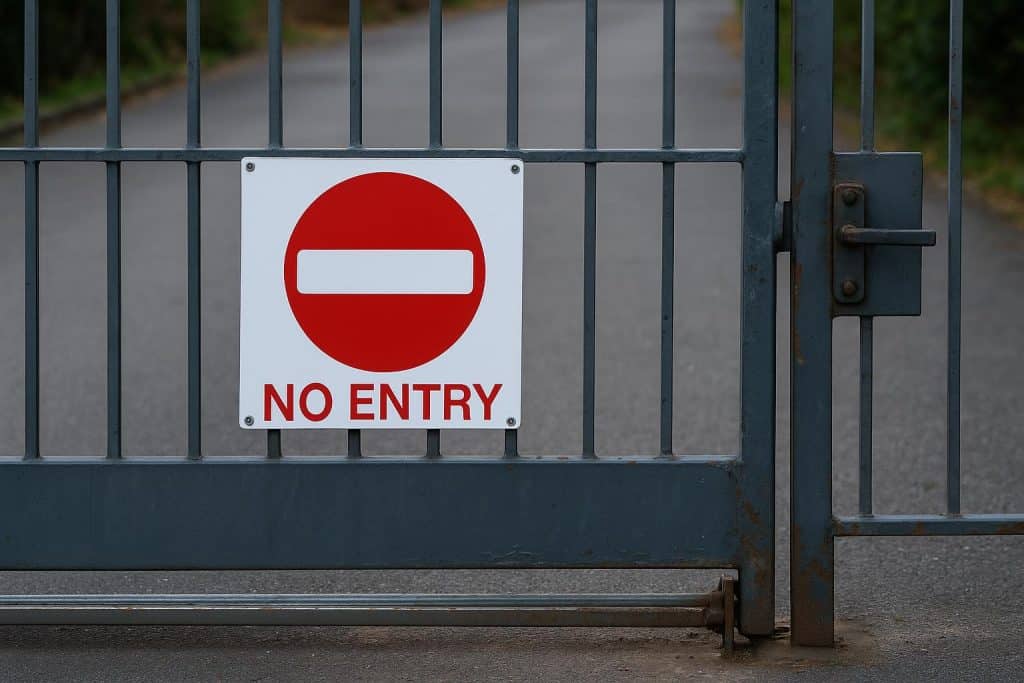 Automated security gate system highlighting common safety oversights in business environments