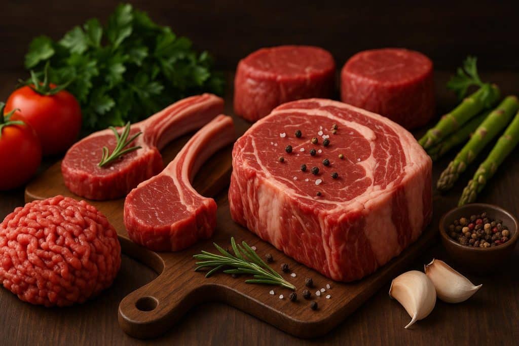 Assorted premium steaks delivered by Stockman Steaks, fresh meat selection in Sydney box