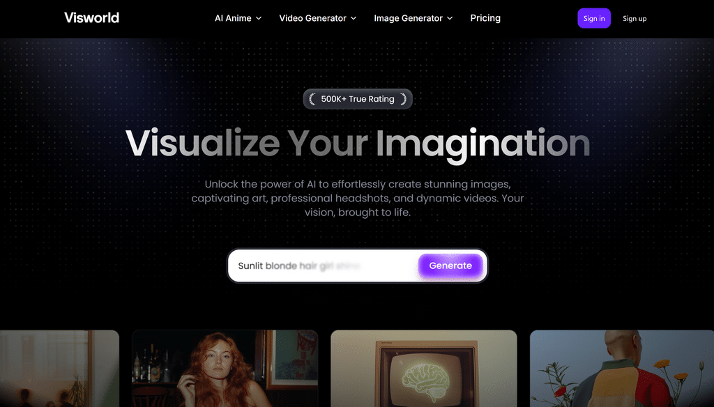 Image 1 of Visworld Review & 2025 Top 5 AI Video Generation Tools