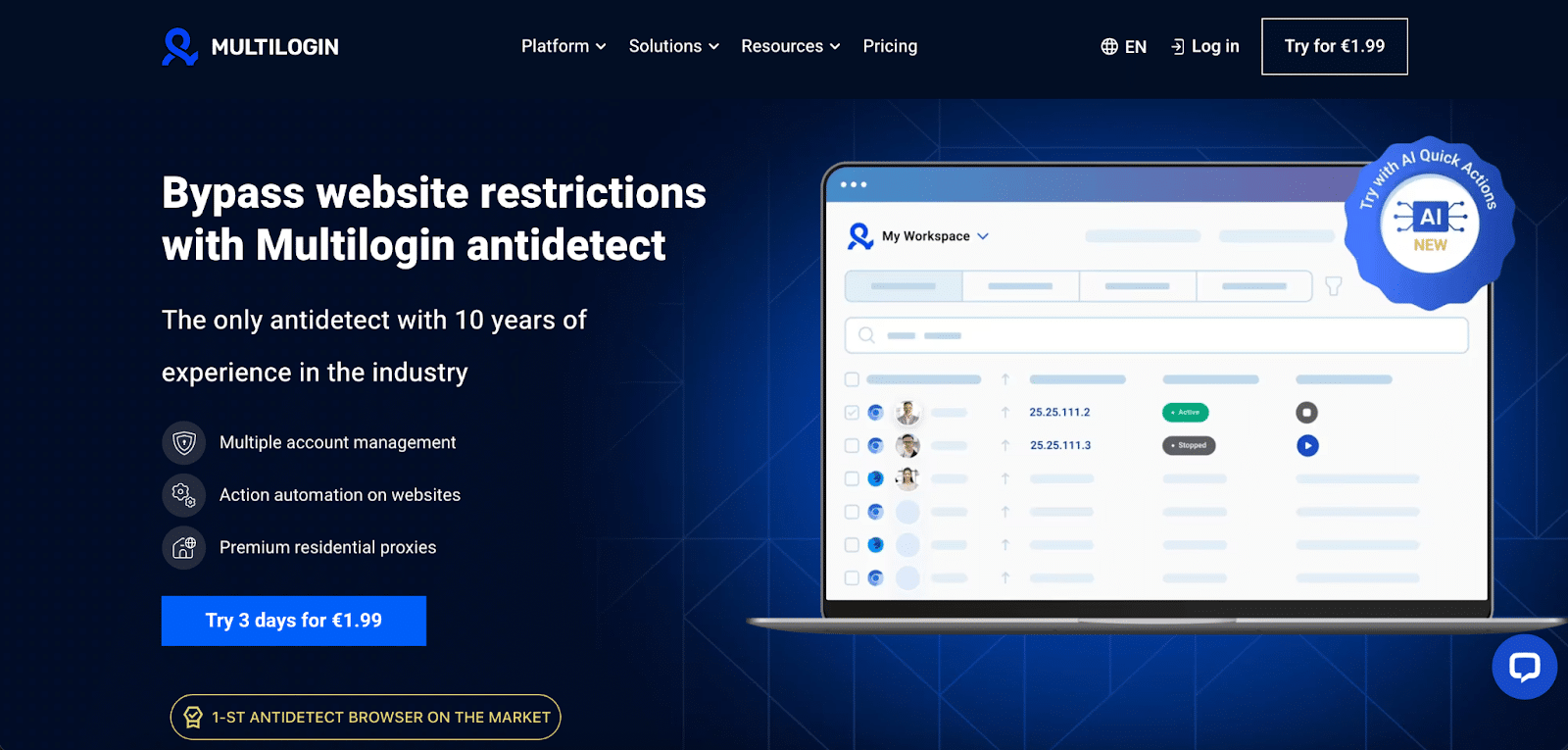 Multilogin is the best anti detect browser for multi account management - Multilogin homepage