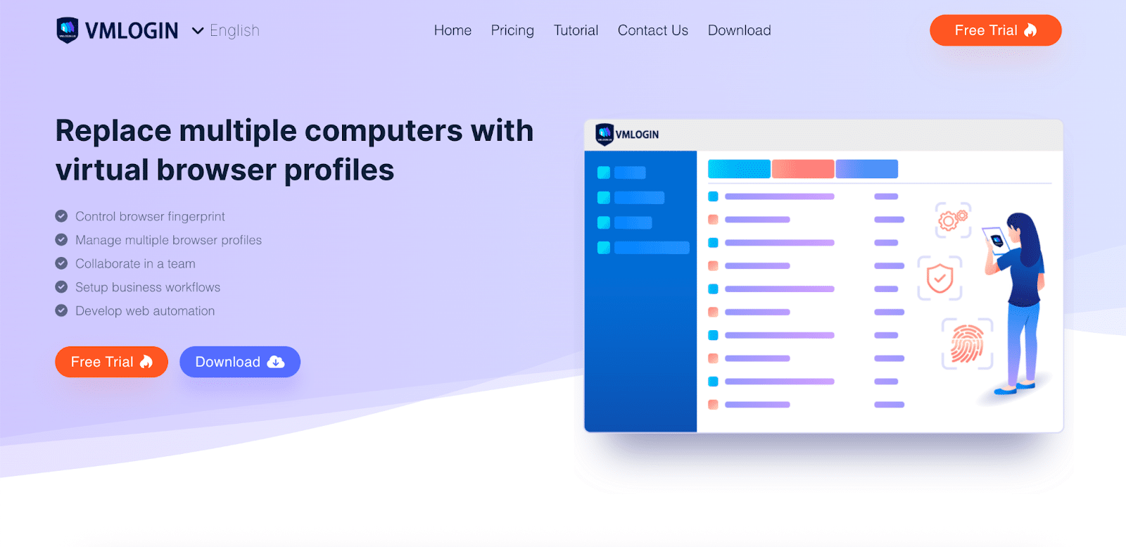 VMLogin anti detect browser homepage