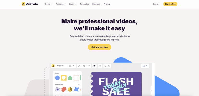 Animoto screenshot