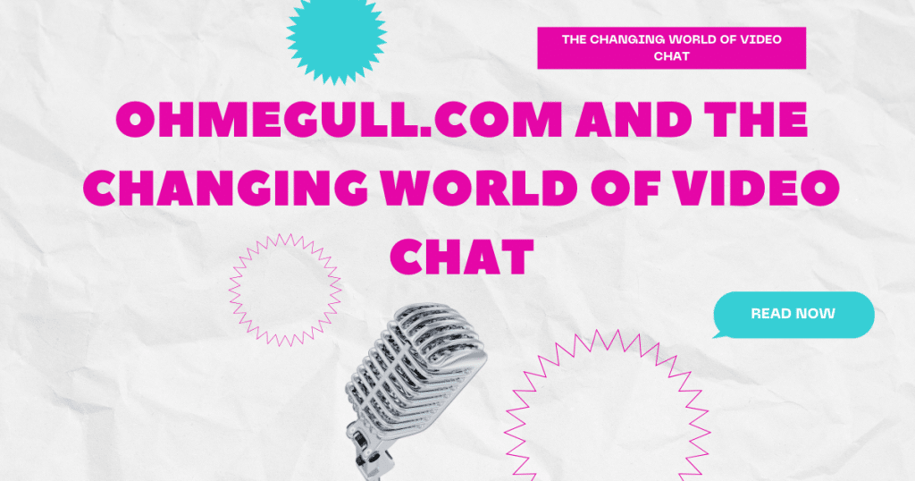 Online video chat interface displaying Ohmegull.com logo and digital communication elements