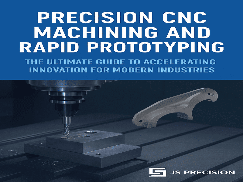 CNC machine cutting metal part with precision, showcasing JS Precision’s prototyping expertise