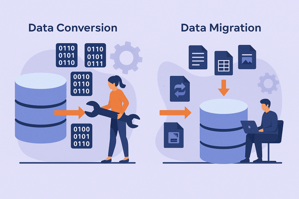 Understanding the Difference Between Data Conversion and Data Migration and Their Impact on Modern Business Intelligence